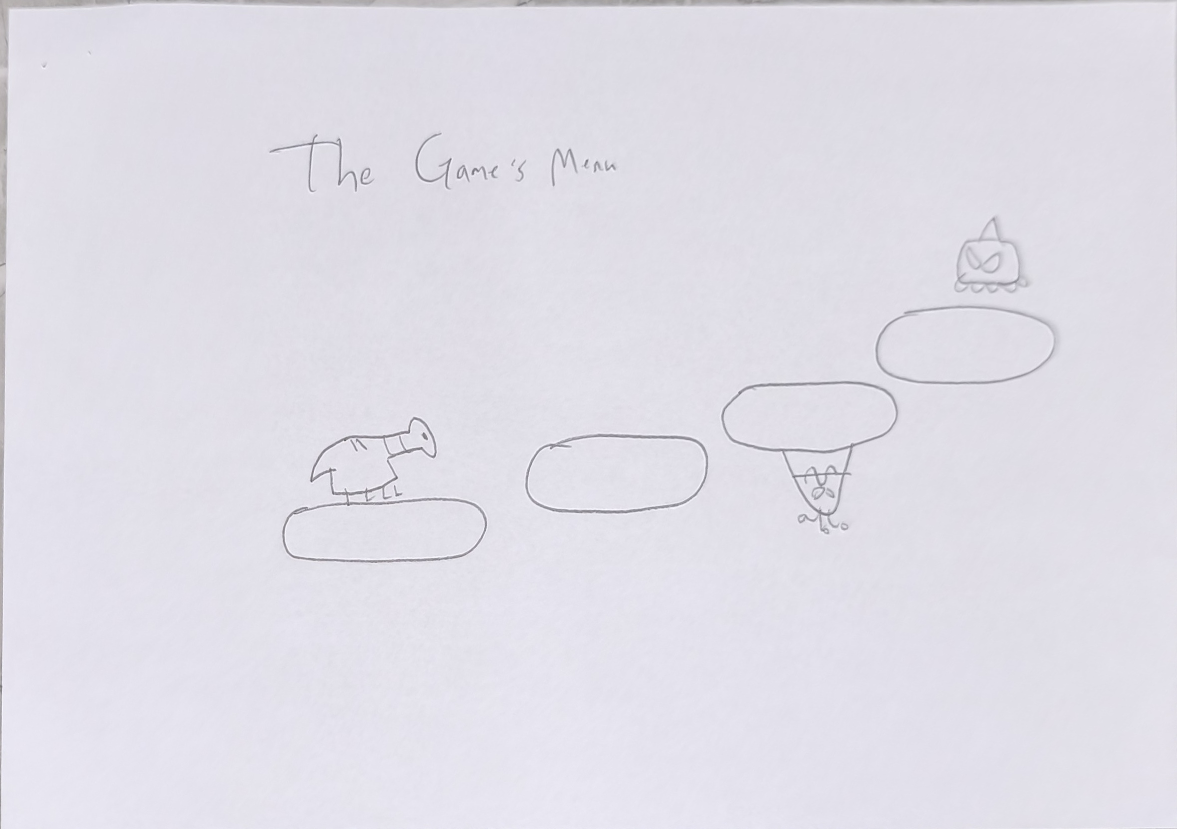 Original hand-drawn Hopp Hopperr game design sketch 10