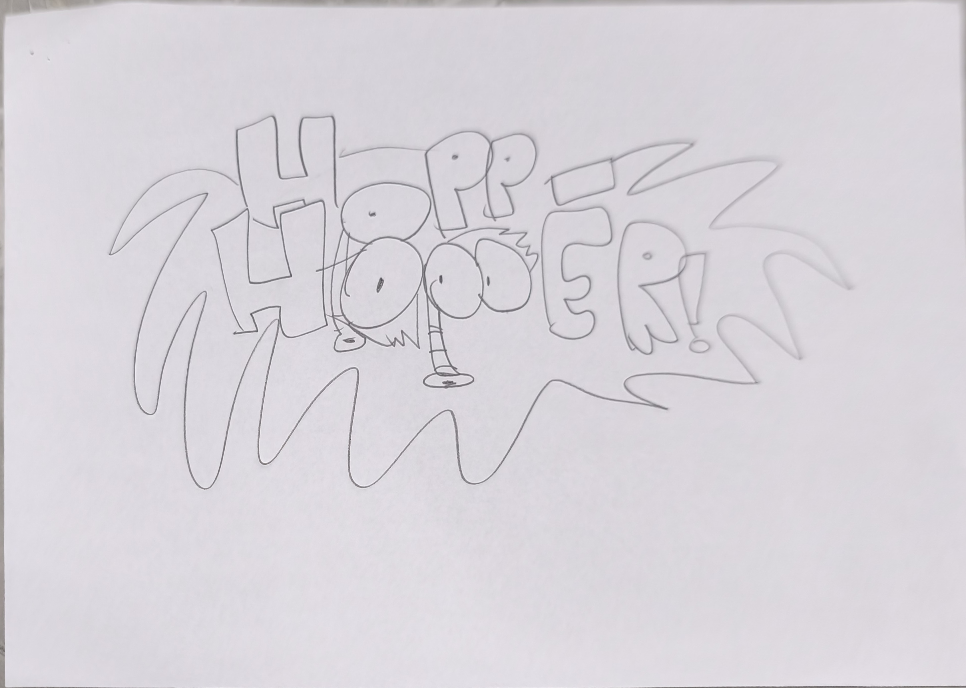 Original hand-drawn Hopp Hopperr game design sketch 12
